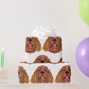 Papel De Regalo cavalier king charles spaniel ruby personalizado