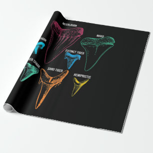 Papel De Regalo Caza de dientes de tiburón - Regalos locos de tibu