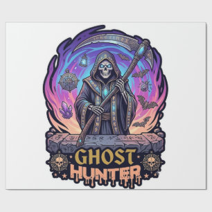 Papel De Regalo Cazador de fantasmas Segador Esqueleto Guadaña Fla