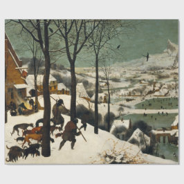 Papel De Regalo Cazadores en la nieve (por Pieter Bruegel, el anci