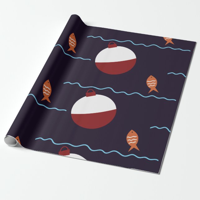 Papel De Regalo Cebo de pesca (Desenrollado)