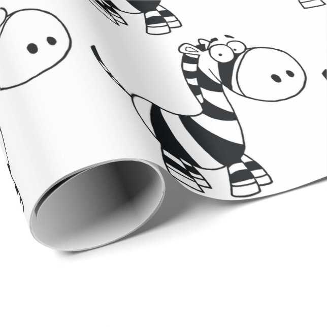Papel de Regalo - Cebra Bebé (Esquina del rollo)