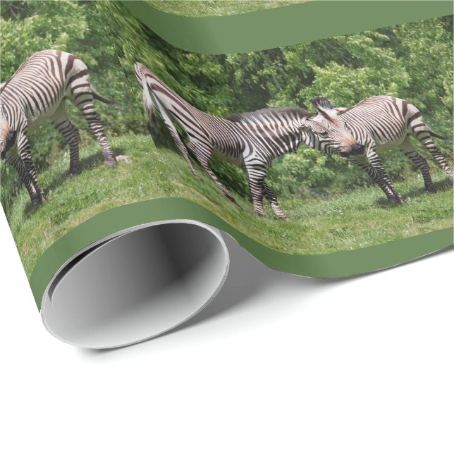 Papel de regalo Cebras enamoradas (Esquina del rollo)