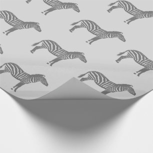 Papel De Regalo Cebras - Sombras de gris / gris