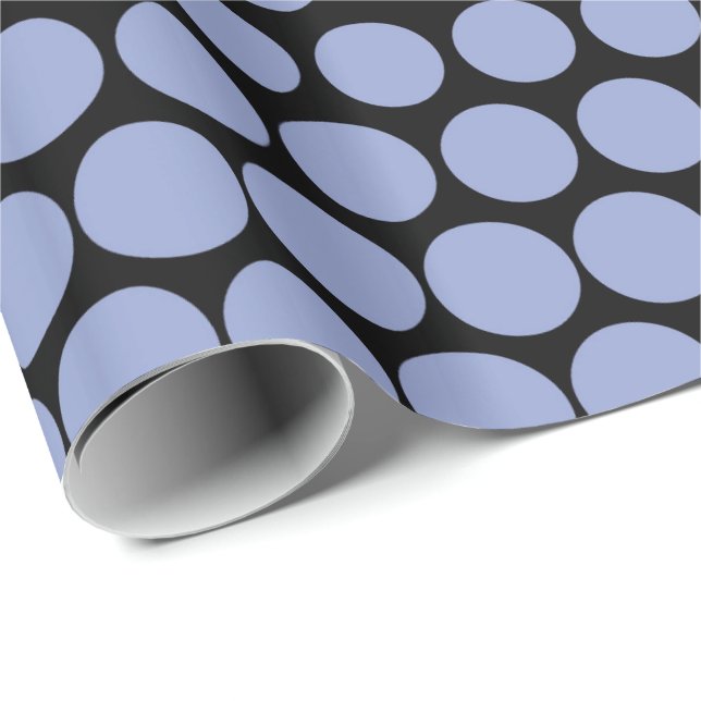 Papel De Regalo Ceil Polka Dot Black moderno (Esquina del rollo)