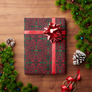 Papel De Regalo Celdas de Mazipoodles Similares Difieren Verde Roj
