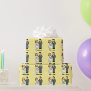 Papel De Regalo Celebración de boda de novia y novio