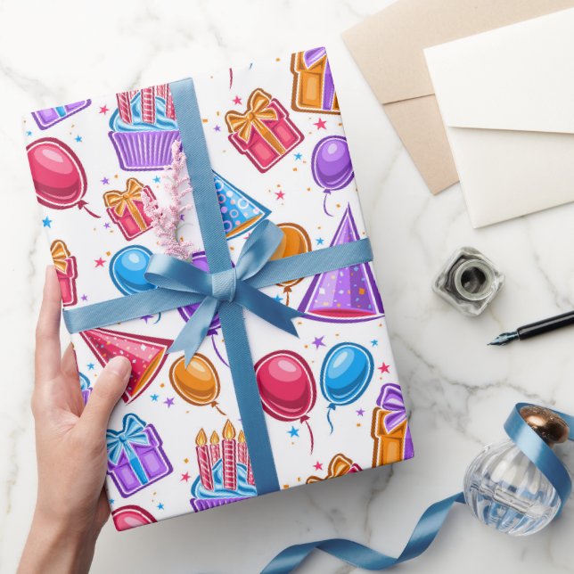 Papel De Regalo Celebración de Cumpleaños Feliz (Regalar)