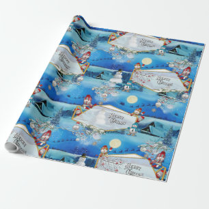 Papel De Regalo Celebración de feriado de invierno para navidades
