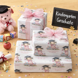 Papel De Regalo Celebración de Graduación de Kinder Divertida