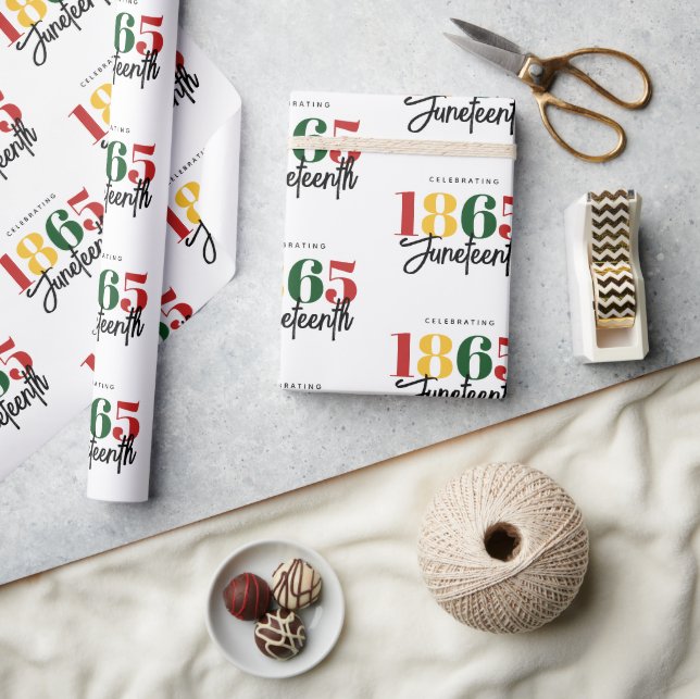 Papel De Regalo Celebración de la libertad de la historia negra en (Artesanía)