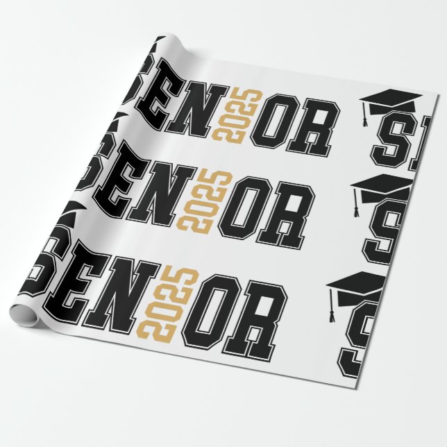 Papel De Regalo Celebración de los graduados de 2025 (Desenrollado)