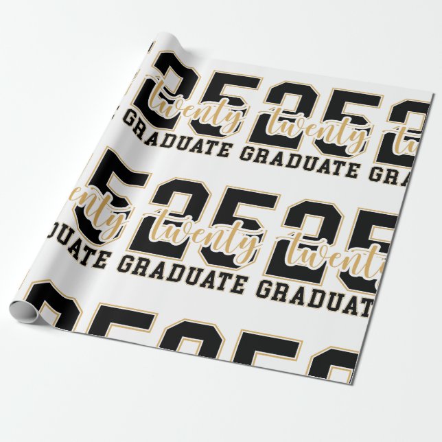 Papel De Regalo Celebración de los graduados de 2025 (Desenrollado)