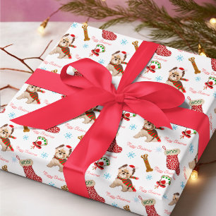 Papel De Regalo Celebración de navidades con Yorkie
