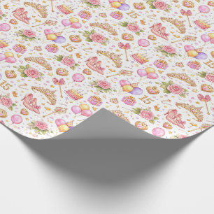 Papel De Regalo Celebración de Quinceañera – Acuarela Elegante