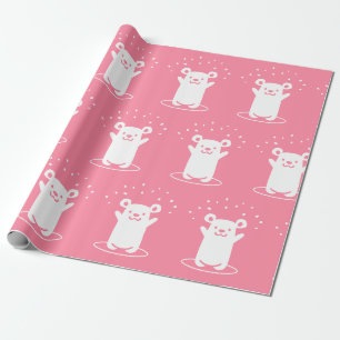 Papel De Regalo Celebración del oso feliz