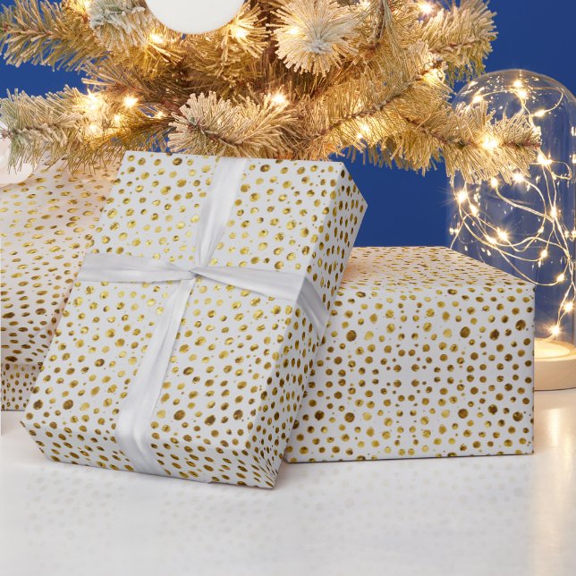 Papel De Regalo Celebración | Gotitas Doradas (Vacaciones)