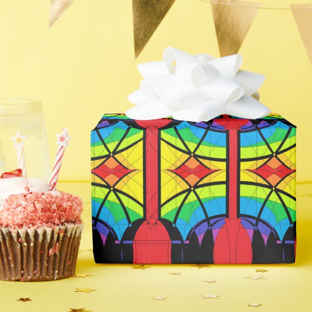 Papel De Regalo Celebraciones de Arcoíris 2 (Fiesta de cumpleaños )