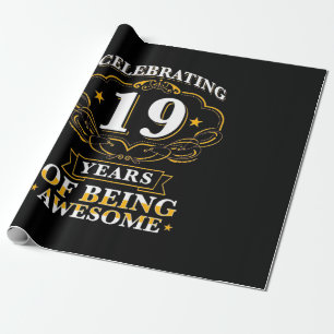 Papel De Regalo Celebrando 19 Años De Ser Increíble
