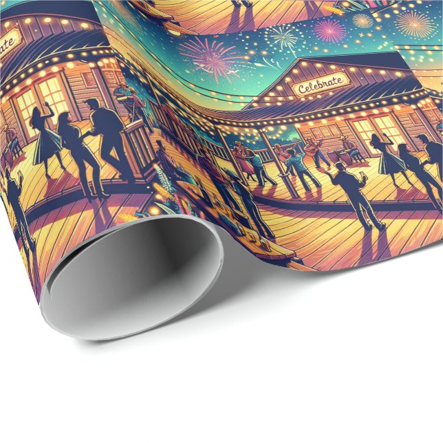 Papel De Regalo Celebrar cualquier Fiesta de ocasión (Esquina del rollo)