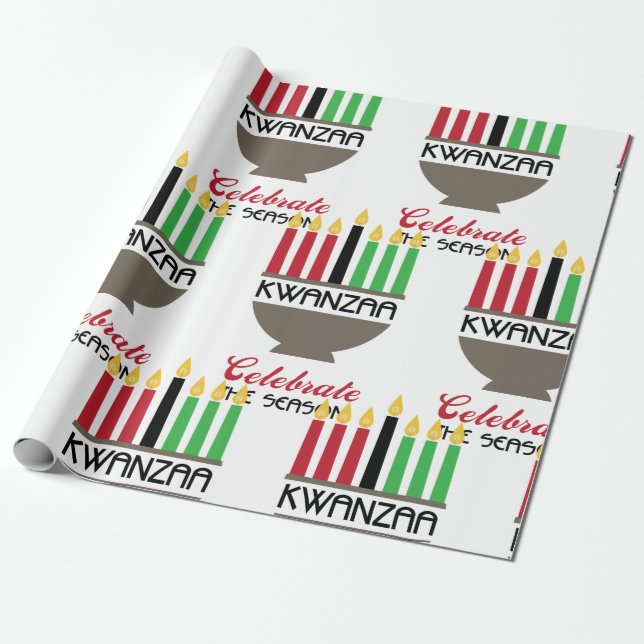 Papel De Regalo Celebrar Kwanzaa (Desenrollado)