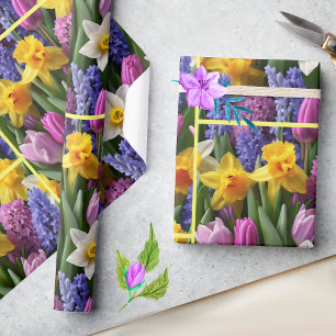 Papel De Regalo Celebrar las flores de primavera Sunny Daffodils T
