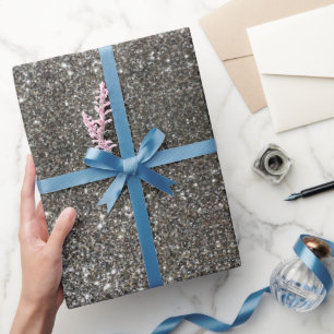 Papel De Regalo Celebrar y Fiesta Purpurina Silver