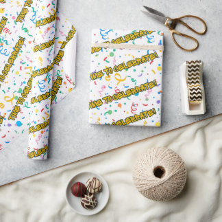 Papel De Regalo Celebration Birthday Party Wrapping Paper