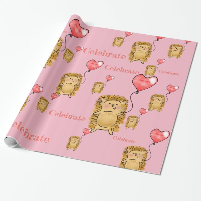 Papel De Regalo Celebre el erizo (Desenrollado)
