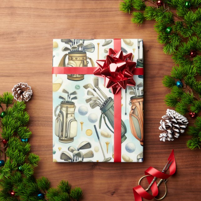 Papel De Regalo Celebremos con un Fiesta de golf (Regalo de vacaciones)