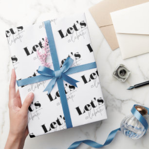 Papel de regalo Celebremos en negro y blanco