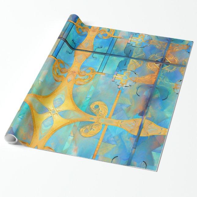 Papel De Regalo Celestial Crossroads Wrapping Paper (Desenrollado)