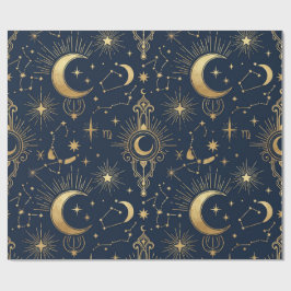 Papel De Regalo Celestial Gold Wrapping Paper