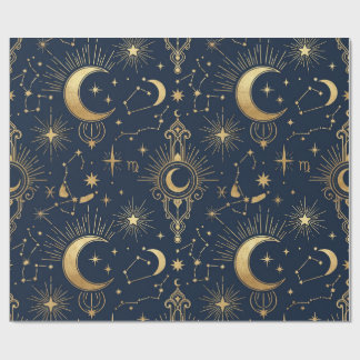 Papel De Regalo Celestial Gold Wrapping Paper