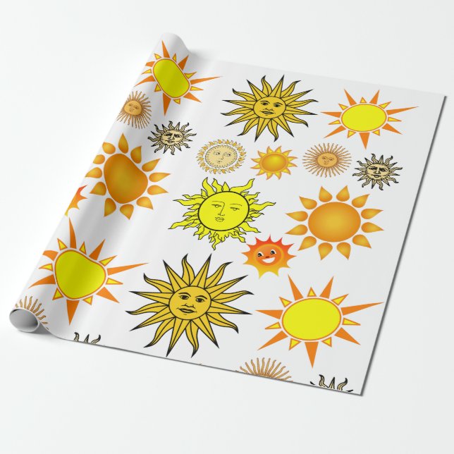 Papel De Regalo celestial Happy sun afronta el clímax personalizad (Desenrollado)