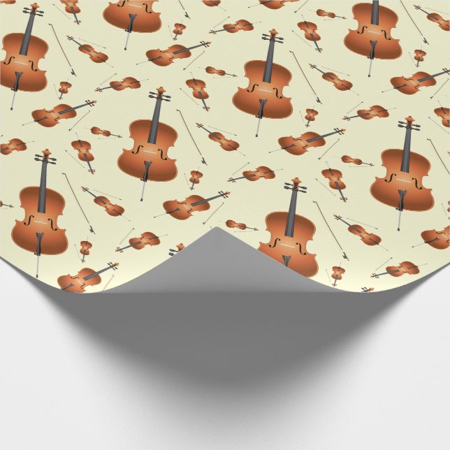 Papel De Regalo Cello Músico Teacher orquesta de cuerdas (Esquina)