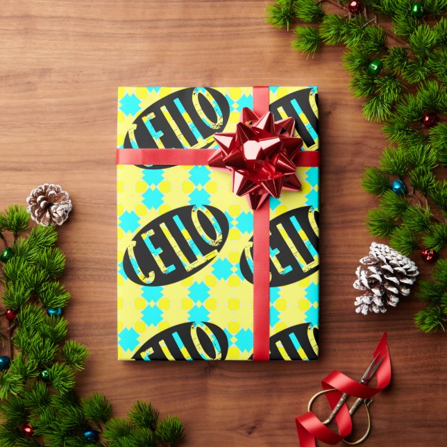 Papel De Regalo Cello Oval Rough Text (Regalo de vacaciones)