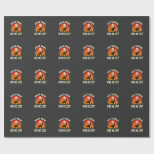 Papel De Regalo Cementerio de Gatos Negros de Halloween Gráfico de