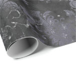 Papel De Regalo Cemento gris de cemento negro grifo grisáceo Shabb<br><div class="desc">envoltura de moda grisácea con diseño florenceK</div>
