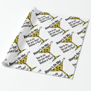 Papel de regalo ¡Cena! ¿Aceitunas? ¿Medio o Raro?