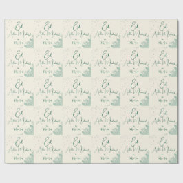 Papel De Regalo Cena verde salvia de Eid Al Adha