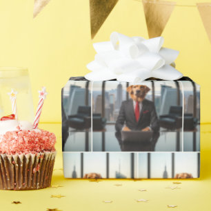 Papel De Regalo CEO Retriever Dorado en una Oficina Moderna