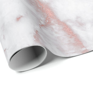 Papel De Regalo Cepillos brillantes de mármol gris rosa blanco Pie