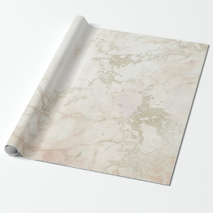 Papel De Regalo Cepillos de mármol de plata grises rosados blanco