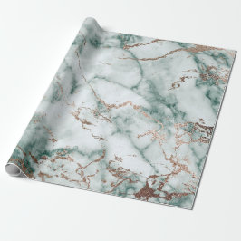 Papel De Regalo Cepillos de piedra verde profundo de cali blanco d