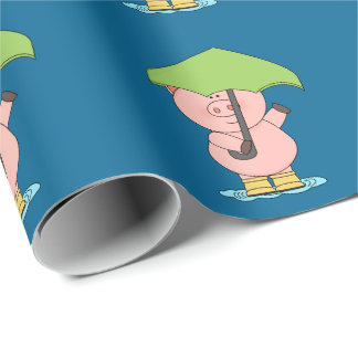 Papel De Regalo Cerdito lindo que sostiene la fiesta de bienvenida