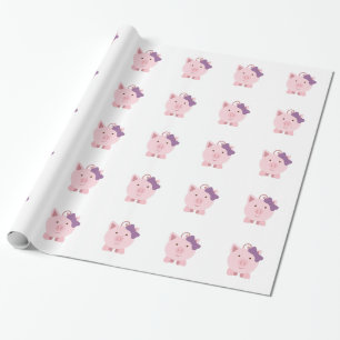 Papel De Regalo Cerdo Chica