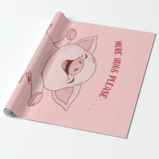 Papel De Regalo Cerdo cúbico | Regalo Para Hombres Mujeres | Cerdo