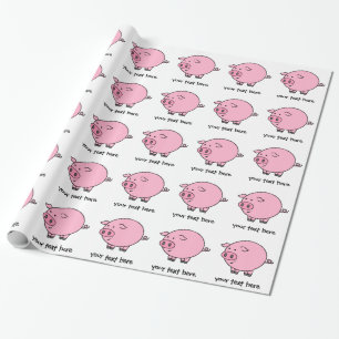 Papel De Regalo Cerdo gordo