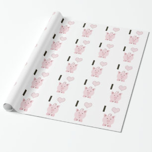 Papel De Regalo Cerdos de corazón de Cuta I Desglose